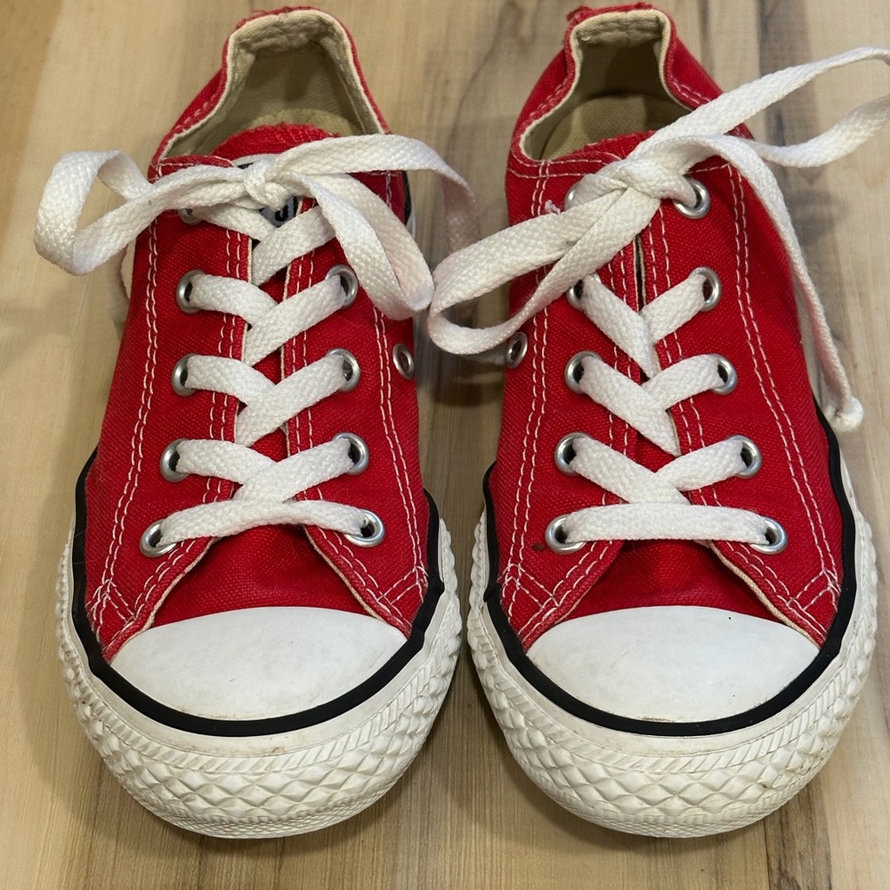 Converse Red and White Kids Sneakers